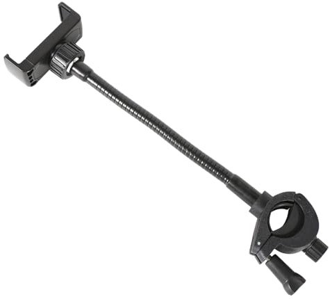 Adjustable Stand Phone Mount - Flexible Gooseneck Smartphone Holder For Music Stands, Drum Kits & Studio Use - Cellphone Clip Compatible With Android Devices