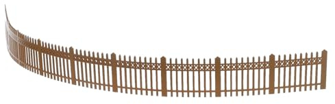 FRCOLOR Miniature Garden Decorative Picket Fence for Dollhouse Fairy Garden DIY Diorama Project Lightweight Plastic Edging with Realistic Detailing for Spaces and Craft Scenes