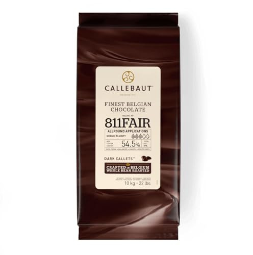 Callebaut 811 Fairtrade Dark Chocolate Callets 10kg – 54.5% Cocoa | Fairtrade dark chocolate callets – 10kg, 54.5% cocoa
