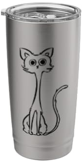 Y2K 90s Confused Mad Crazy Tomcat Cat Stainless Steel Insulated Tumbler