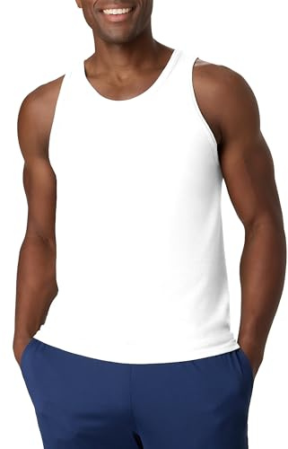 Hanes mens X-temp 2 Pack Tank Top Cami Shirt, White, Small US
