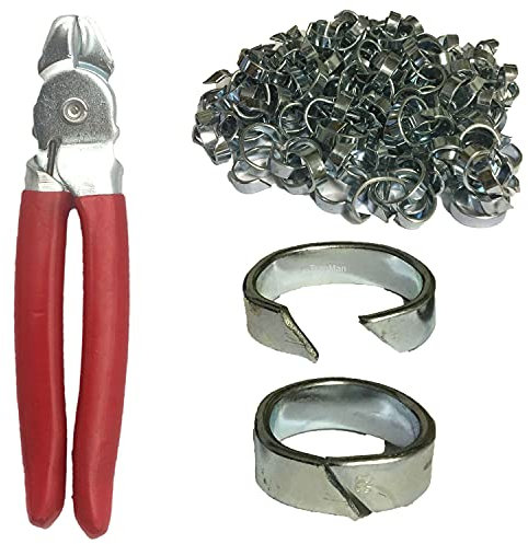 Forrest Netting clip plier + 100 clips Fencing Wire Mesh Chain link Barbed Wire