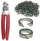 Forrest Netting clip plier + 100 clips Fencing Wire Mesh Chain link Barbed Wire