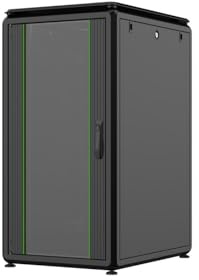 Logon RDL22U68BL Rack autonom, 22U 600 kg, Schwarz – Regale (600 kg, freistehend, 22 U, Stahl, Glas, Schwarz)