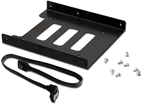 Valuegist 2.5 to 3.5 Internal SSD/HDD Mounting Kit, Metal Bracket Adapter with SATA 3.0 Cable
