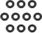 sourcing map Packung mit 10 Stück Gummi Scheibe O-Ringe metrische Dichtungen 12mm AD 6mm ID 3mm Breite