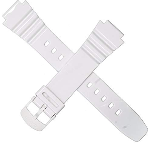 Casio Uhrenarmband 16mm Resin Weiß glänzend W-214HC-7AVEF W-214HC*