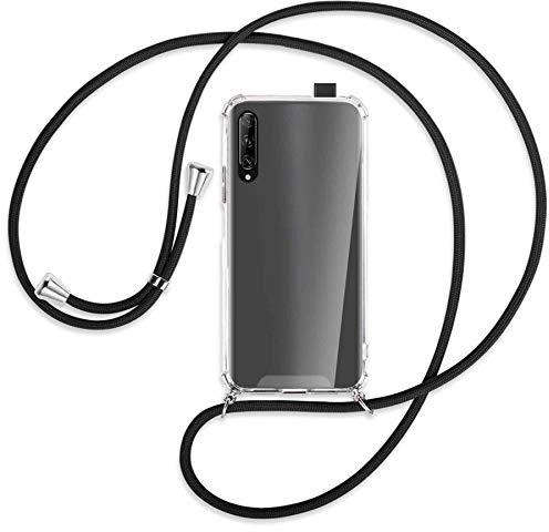 mtb more energy® Handykette kompatibel mit Huawei P Smart Pro (6.59'') - schwarz - Smartphone Hülle zum Umhängen - Anti Shock Strong TPU Case