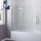 AQUABATOS® 120 x 140 cm Duschtrennwand für Badewanne Badewannenfaltwand Badewannenaufsatz chrom Dusche faltbar Duschwand Glas Faltwand aus 5 mm Einscheiben Sicherheitsglas Echtglas Nano Beschichtung