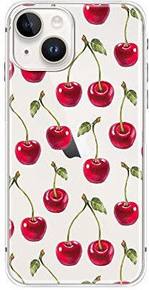 FancyCase iPhone 12 Hülle (6,1 Zoll) - Frauen Mädchen Lovely Cherry Style Cute Cartoon Früchte Muster Flexible TPU Schutzhülle Klar Hülle Kompatibel mit iPhone 12 (Kirschen)
