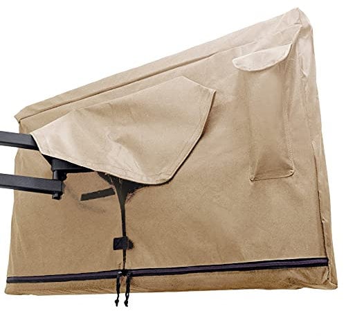 Outdoor-TV-Abdeckung 70-75 Zoll – mit Reißverschluss, wetterfest, wasserdicht, 360-Grad-Schutz, weiche, kratzfeste Innenseite, Beige