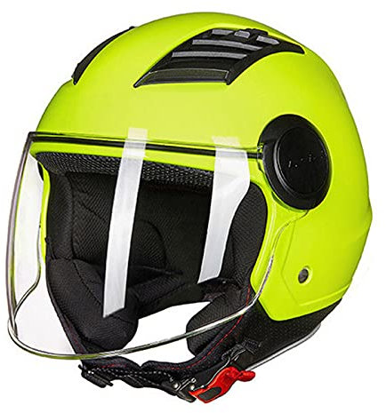 Jethelm Motorrad Roller Offenes Helm Scooter Moped Mofa Helm Herren Damen Erwachsener Motorradhelm Retro Vintage Pilot Biker Atmungsaktiver Helmet Mit Visier ECE/DOT Zertifiziert ,Grün,3XL