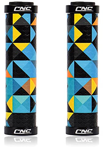CNCLOL Fahrrad Lenkergriffe,MTB Fahrradgriffe 22mm aus Silikon,Fahrrad handgriffe Doppel Lock-On Design für MTB/Mountainbike.