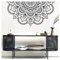 Grandora Wandtattoo Wandsticker Wohnzimmer Mandala I schwarz (BxH) 50 x 25 cm I Boho Style Wandaufkleber Schlafzimmer Sticker Flur Yoga Ornament Aufkleber W5591