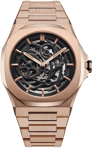 D1 Milano Reloj analógico de esfera Negra para hombre-SKBJ12, Negro, Correa