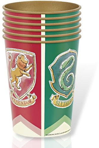 Unique- Harry Potter Multicolor Plastic Stadium Cup-16oz (1 Pc) | Durable & Reusable Grand gobelet en plastique-473 ML-Fête à Thème, 23567, Multicolour, 16 oz