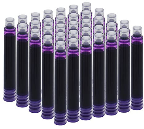 SIPLIV Lot de 35 cartouches d'encre, 3,4 mm de diamètre d'alésage pour stylo plume de calligraphie – Violet