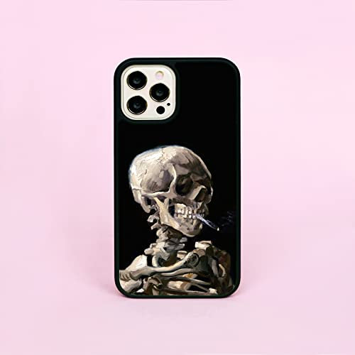 Skeleton with Burning Cigarette Vincent Van Gogh Phone Case/Cover Compatible with iPhone 11 Rubber