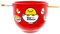 Silver Buffalo Sanrio Gudetama x Nissin Top Ramen 20-Ounce Noodle Bowl and Chopstick Set