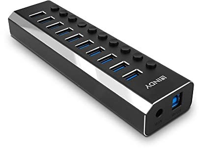 Lindy 10 Port USB 3.0 Hub mit EIN-/Aus-Schaltern