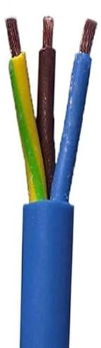 5 METRE Arctic Blue 3 Core 15 Amp Electrical Cable 5m Flex 3 Core 1.5mm Caravan, Camping, General Home or Industrial Use, Power Tools Heavy Duty – A LITTLE BIT OF WIRE (5 Metre)