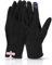MELLIEX Damen Touchscreen Handschuhe mit Farbkontrast und Wildleder Stoff Winter Pulswärmer Handschuhe Unisex Warm Weiche handschuhe für Damen - Schwarz