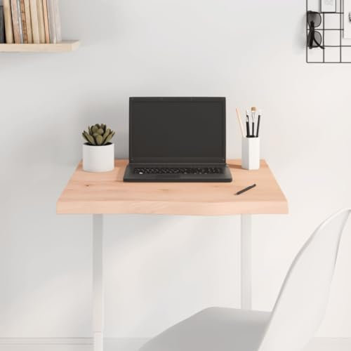 INLIFE Tischplatte 60x60x4 cm Massivholz Eiche Unbehandelt,7,45 KG,3156288