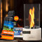 Glanzfeuer Bioethanol Tischkamin Outdoor & Indoor inkl. Bio Ethanol - Extra Lange Brenndauer - Tischfeuer Deko - Tisch Kamin Feuer Set - Garten & Deko Geschenk