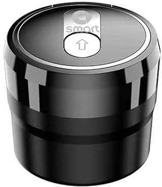 CWMFLI Auto-Aschenbecher für Smart 450 451 453 Fortwo Forfour, Tragbarer Aschenbecher mit Deckel Geruchsdicht für Reisen Zuhause Büro Outdoor Camping Einfache Reinigung Abnehmbar,Black