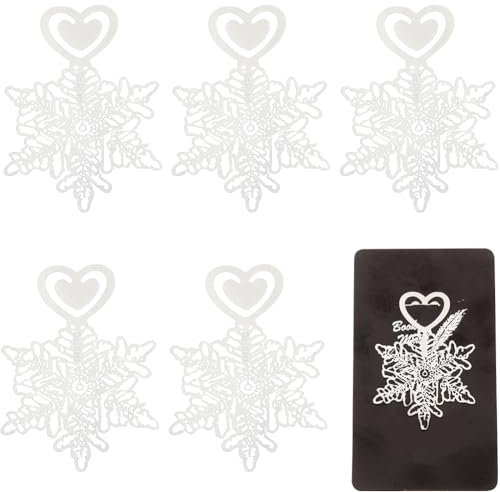 SUNNYCLUE 9 Stück Schneeflocken Lesezeichen Aus Edelstahl Metall Schneeflocken Lesezeichen Großpackung Edelstahl Farbe Metall Silber Kunst Winter Buchmarker Für Lehrer DIY Lesezeichen Zum Herstellen H