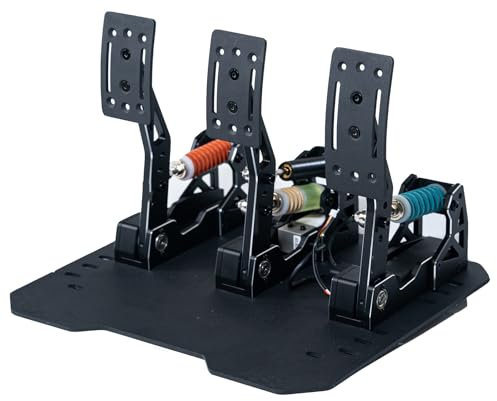 CAMMUS Pedale LC-100 con ammortizzatore e unità di carico + funzione di regolazione del carico + pedale dell'acceleratore e della frizione con sensore, esperienza di auto da corsa virtuale reale, peda
