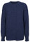 New Womens Ladies Button Up 2 Front Pockets Full Sleeve Round Neck Cable Knitted Cardigan Navy - Mb 20-22