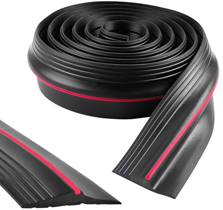 CPROSP Garagentor Wasserstop 3,05M *18mm, Garagentor Abdichtung Boden, Schwellendichtung Wasserdicht, Garagentorschweller Einfach zu Montieren, Schwellendichtung für Garagen, Hallen, Lagern