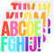 108 Stück Buchstaben Aufkleber Bunt 9 Blatt Buchstaben Sticker 7,6 cm Aufkleber Buchstaben Große Buchstaben zum Aufkleben, Alphabet Aufkleber Vinyl Buchstaben-Aufkleber, Selbstklebende Buchstaben