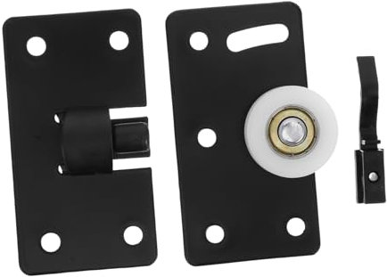 ASAKKURA 1 Set Schiebeschrankbeschläge Für Zuhause, Kleiderschrank, Schiebetür, Riemenscheibe, Schrankrad, Kleiderschrank, Möbelbeschläge Für Schrank, Kleiderschrank, Schiebetüren, Schwarz