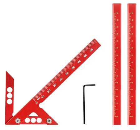 ZMDMAH AnreißWerkzeug, Winkelmesser, Presch Winkelschmiege, Speedmarker, Anschlagwinkel, Zentrierwinkel, mittenfinder, Gehrungswinkel, Kombinationswinkel, Zur Positionierung Im 45/90-Grad-Winkel
