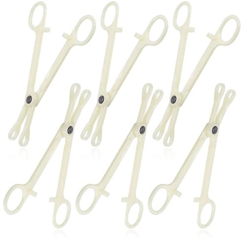 HONGTU implant Lot de 20 pinces de piercing jetables arrondies fendues pour septum, lèvre, nombril, langue, nombril, oreille, nez