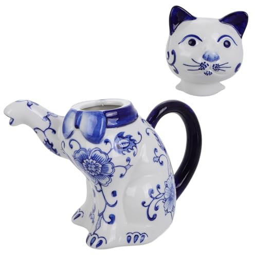 Zerodeko Théière Forme de Chat Théière Unique pour Amateurs de Décoration Intérieure pour Servir Jus Froide