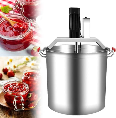 JMOUZHG Commercial Electric Food Stirrer Pot, Automatic Multi-Function Sauce Pan, 360° Even Stirring Prevents Burning, Ideal for Ketchup and Chili Sauce