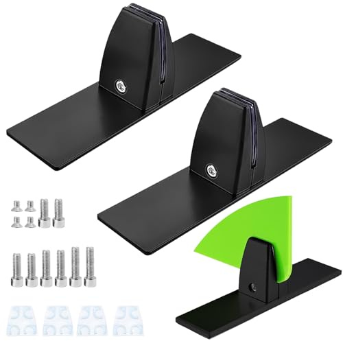 Calenxy 2 Stück Verstellbare T-förmige Schreibtisch Trennwand Klammer | Aluminiumlegierung Schreibtisch Partition Klammer mit rutschfesten Pads für 2-25mm Platten, Schreibtischtrennwand Clip
