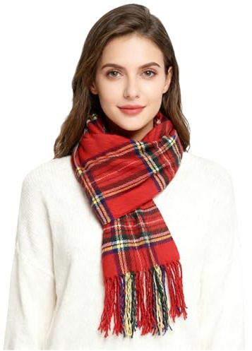 GXAHSOL Winter Schal Damen Herren, Karo Tartan Schultertuch, Plaid Deckenschal Großer Quadratischer Modeschal Weicher, Damenschal Mama Freundin Geschenke für Weihnachtsmanns