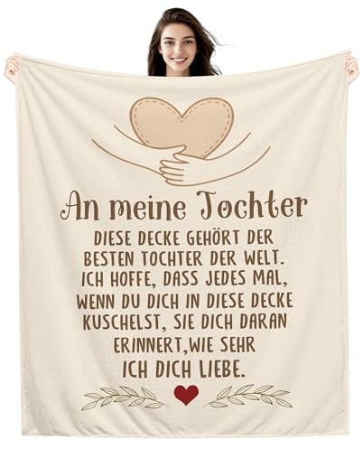 An meine Tochter Ich hoffe dass jedes Mal wenn du dich in diese Decke kuschelst sie dich daran erinnert wie sehr ich dich liebe Decke für Tochter Geburtstag Abschluss Weihnachten Geschenk (Tochter-a)