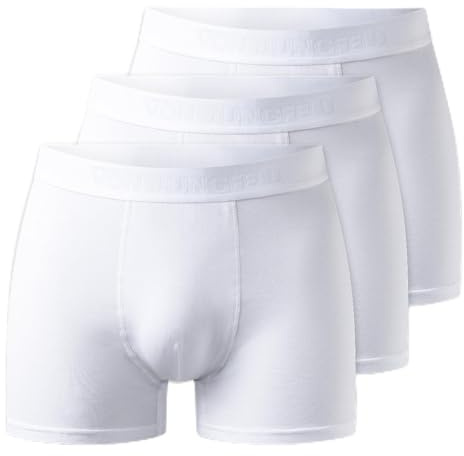 von Jungfeld Boxershorts Herren Bio-Baumwolle (3er Pack) | eng anliegende Unterhosen ohne Einschneiden | Gr. S-XL