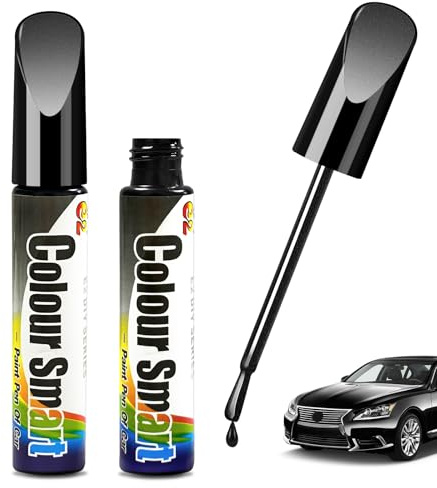 Bellanova Lackstift Auto 12 ml × 2 Schwarz Perleffekt | Für Kleine Kratzer und Steinschläge an Autolack, Türen, Stoßstangen und Felgen