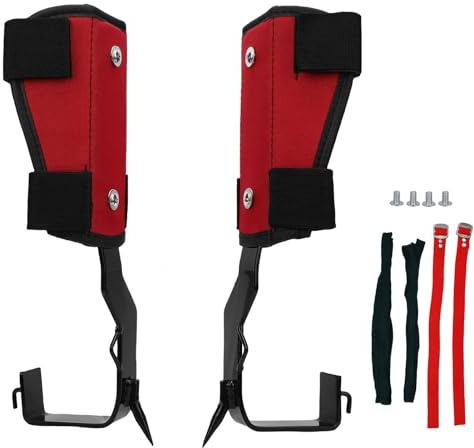 Masyrt Picos de Escalada de árboles de Acero Inoxidable Resistentes, Kit de Escalada de Tracción Confiable con y Tornillos, Picos de con Cinturón de Arnés para Poda de
