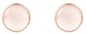 Latelita OHRSTECKER MIT MITTLEREM KREIS OHRRINGE ROSÉGOLD ROSENQUARZ
