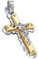 Cupimatch Herren-Halskette, Exquisit Edelstahl Kruzifix Kreuz Jesus Anhänger mit 55 Kette Halsband, Silber/Schwarz, Edelstahl, No_Stone