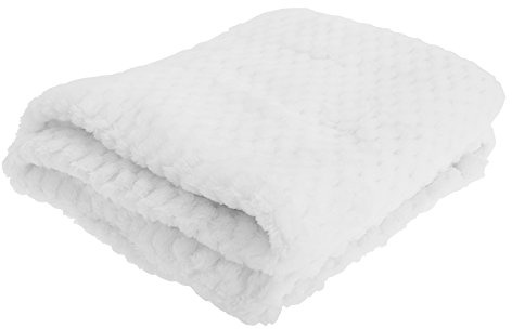 Baby Boys/Girls Supersoft Waffle Textured Blanket (75 x 90cm) (White)
