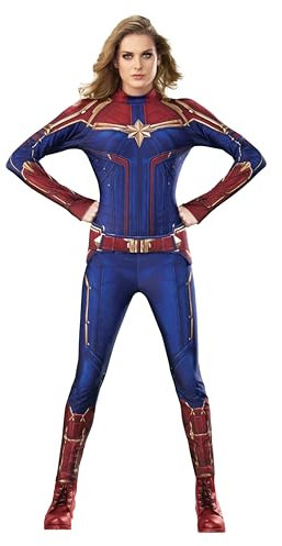 Rubie's Damen Offizielles Captain Marvel-Kostüm, Mehrfarbig, L Halloween