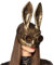 Boland 54538 – Demi-masque Steam-Bunny, masque Steampunk, Timepunk, lapin, accessoire, costume, carnaval, soirée à thème, Bronze